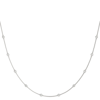 10-Diamond Round Pendant Necklace