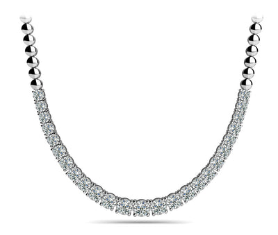 Round Diamond Multi-Stone Fashion Necklace