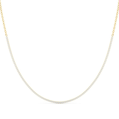 14K Yellow Gold Diamond Cluster Necklace