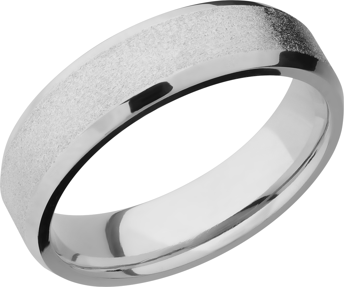 Titanium 6mm beveled band