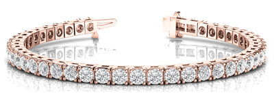 14K Rose Gold Diamond Tennis Bracelet