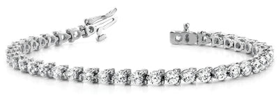 50-Stone Round Diamond Tennis Bracelet