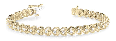 14K Yellow Gold Diamond Fashion Bracelet