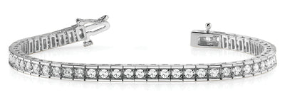 Round Diamond Tennis Line Bracelet