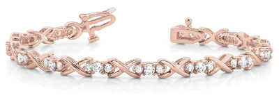 14K Rose Gold 2 CT Diamond Fashion Bracelet