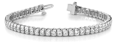 Diamond Round In Line Fashion Bracelet