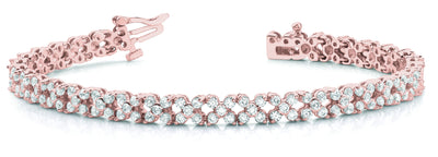 14K Rose Gold Diamond Fashion Bracelet