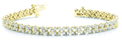 14K Yellow Gold Multi-Diamond Fashion Bracelet