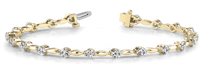14K Yellow Gold 1ctw Round Diamond Fashion Bracelet