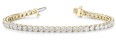 14K Yellow Gold 10.25ctw Diamond Line Bracelet
