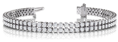 Multi Row Diamond Fashion Bracelet