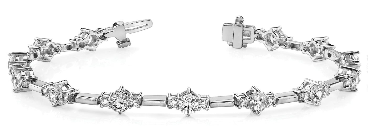 Multi-Diamond Fashion Tennis Bracelet