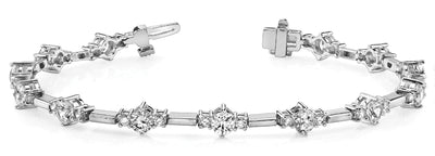 Multi-Diamond Fashion Tennis Bracelet