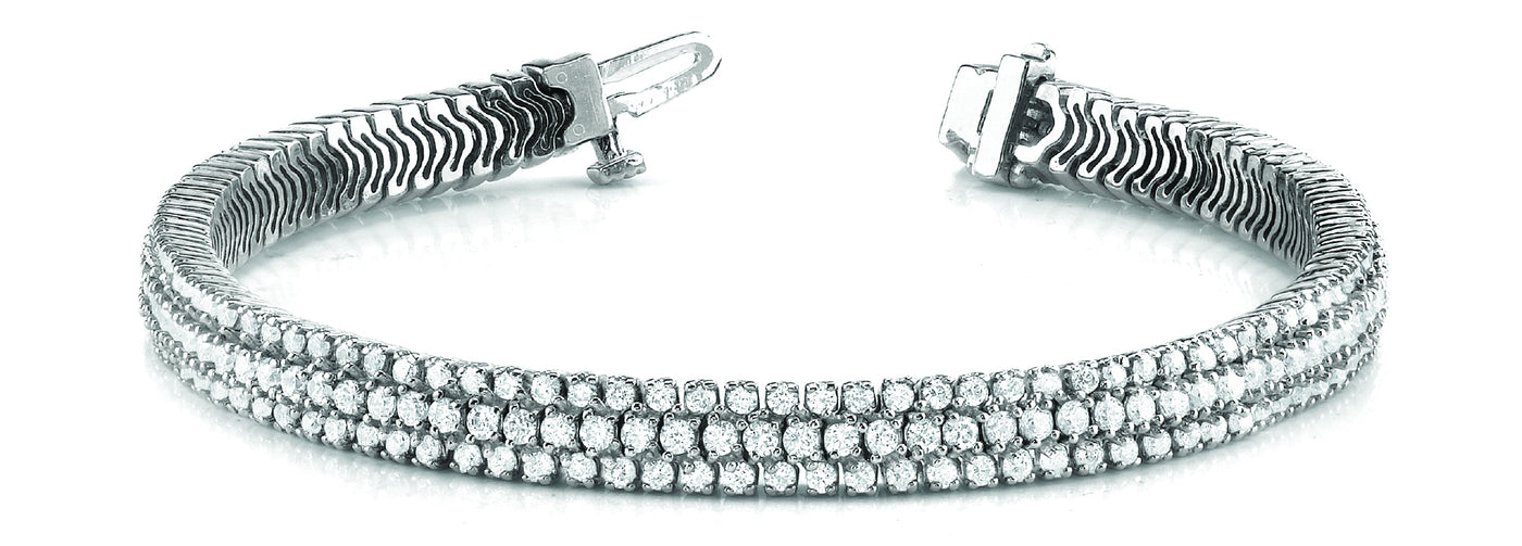 Multi Row Diamond Fashion Bracelet