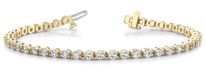14K Yellow Gold Diamond Tennis Bracelet