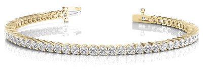 14K Yellow Gold 1 CT Diamond Line Bracelet