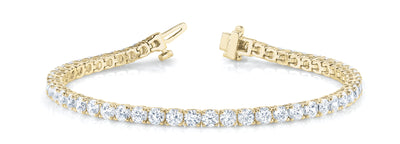 14K Yellow Gold 9.87ctw Diamond Line Bracelet