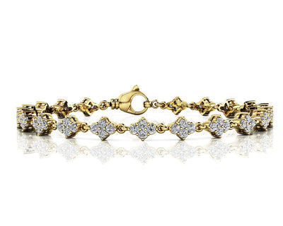 14K Yellow Gold 2ctw Round Diamond Fashion Bracelet