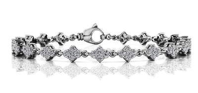 Multi-Diamond Fashion Link Bracelet