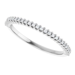 14K White  1 mm Round Anniversary Band Mounting