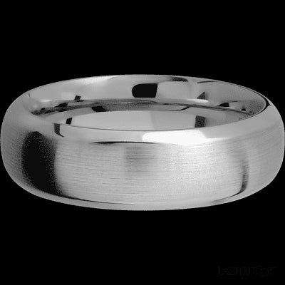 7 mm wide Domed Bevel Titanium band.