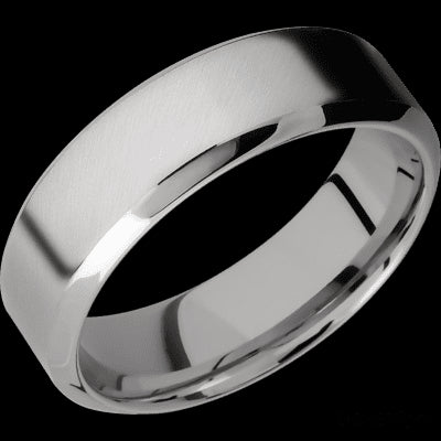 7 mm wide High Bevel Titanium band.