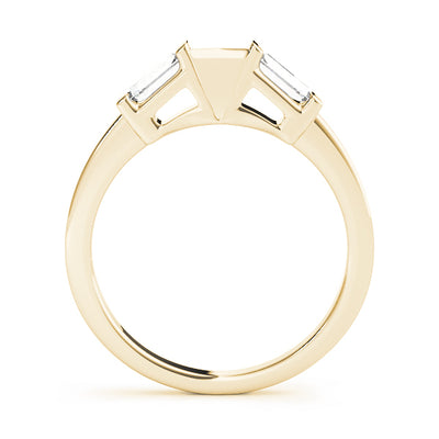 18K Yellow Gold Diamond Baguette Wedding Ring