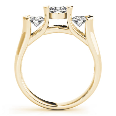 14K Yellow Gold 1 CT Diamond Three-Stone Engagement Ring