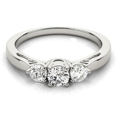 1.26 CT Round Diamond Three-Stone Ring