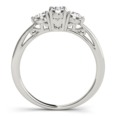 1.26 CT Round Diamond Three-Stone Ring