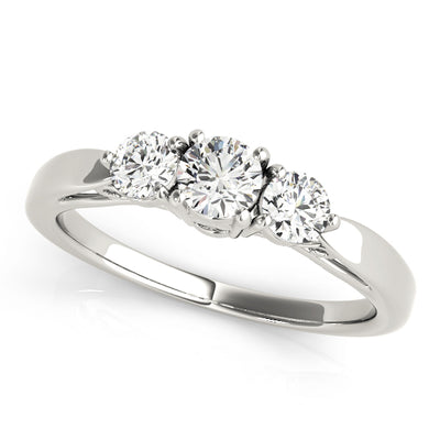 1.26 CT Round Diamond Three-Stone Ring