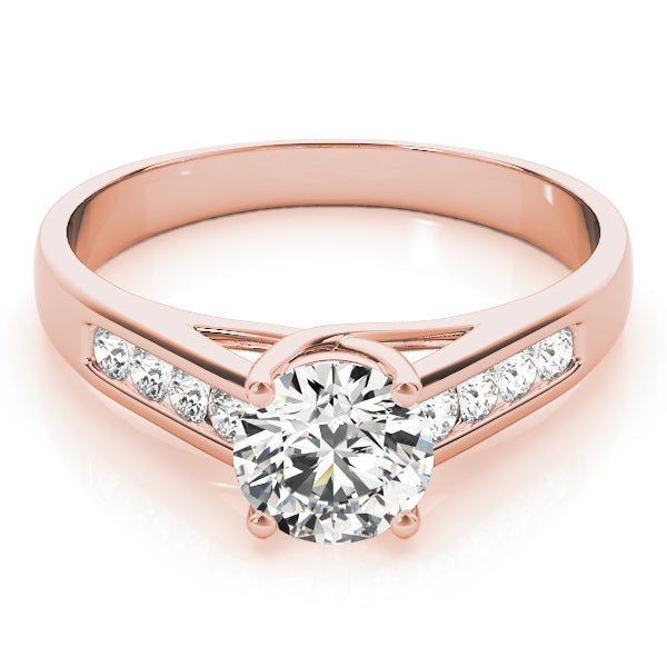 14K Rose Gold 1 ct Diamond Trellis Engagement Ring