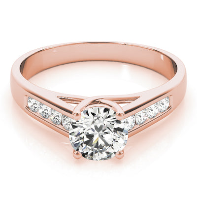 14K Rose Gold 1 ct Diamond Trellis Engagement Ring