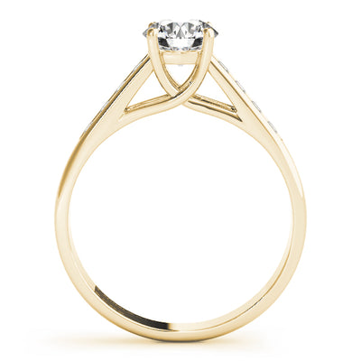 14K Yellow Gold Round Diamond Trellis Ring