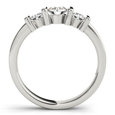 1 CT Round Diamond Three Stone Engagement Ring