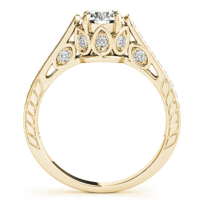 18K Yellow Gold Vintage Diamond Engagement Ring