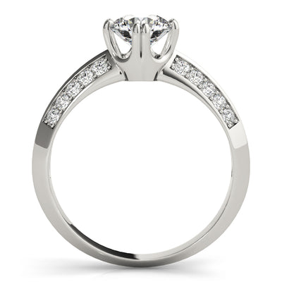 Round Diamond Pave Engagement Ring