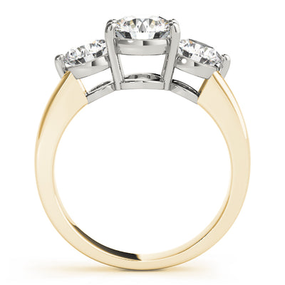 14K Yellow Gold 2 CT Diamond Three-Stone Engagement Ring