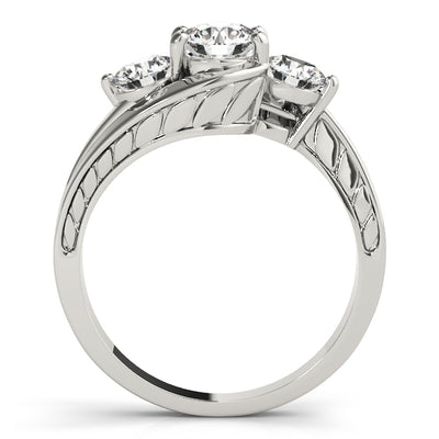 1 CT Round Diamond Three Stone Engagement Ring