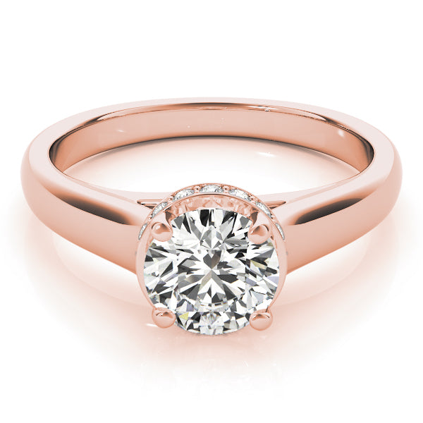 18K Rose Gold 1 CT Diamond Engagement Ring