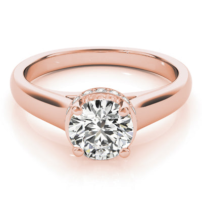 18K Rose Gold 1 CT Diamond Engagement Ring
