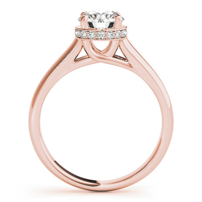 18K Rose Gold 1 CT Diamond Engagement Ring