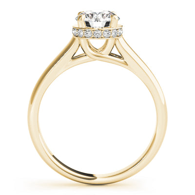 18K Yellow Gold 1 CT Round Diamond Solitaire Ring