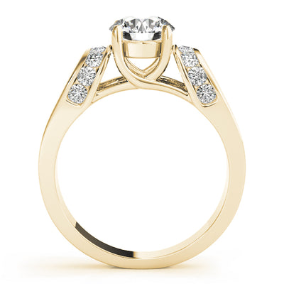 14K Yellow Gold Round Diamond Solitaire Ring