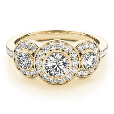 14K Yellow Gold 1.75ctw Round Diamond Engagement Ring