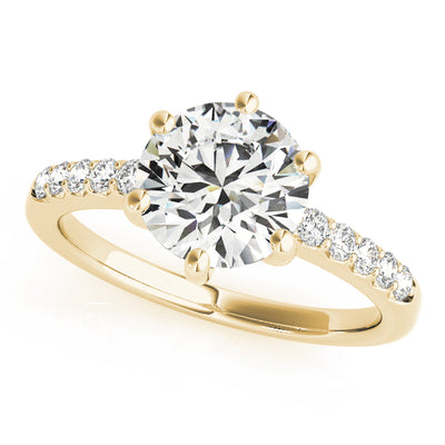 14K Yellow Gold 1 ct Diamond Engagement Ring