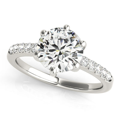 1 CT Round Diamond Engagement Ring