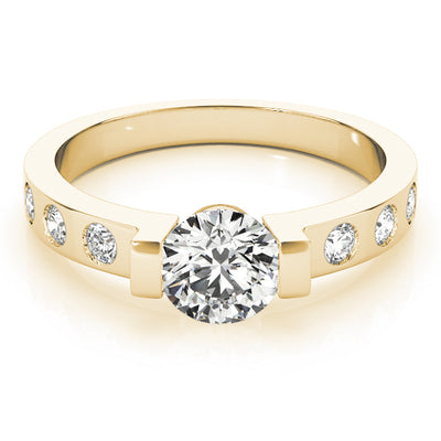 14K Yellow Gold 1 CT Diamond Engagement Ring