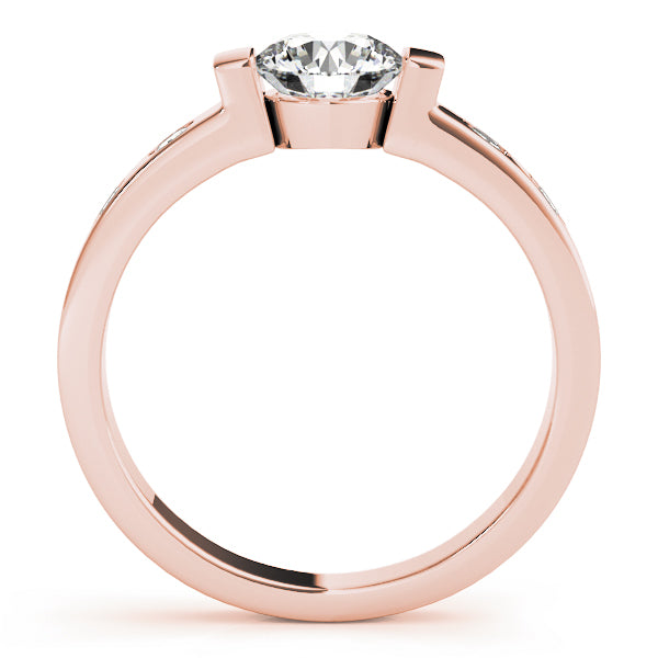18K Rose Gold 1 CT Diamond Engagement Ring