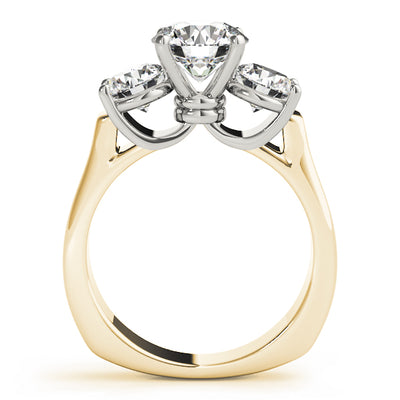 14K Yellow Gold 1 CT Diamond Three-Stone Engagement Ring